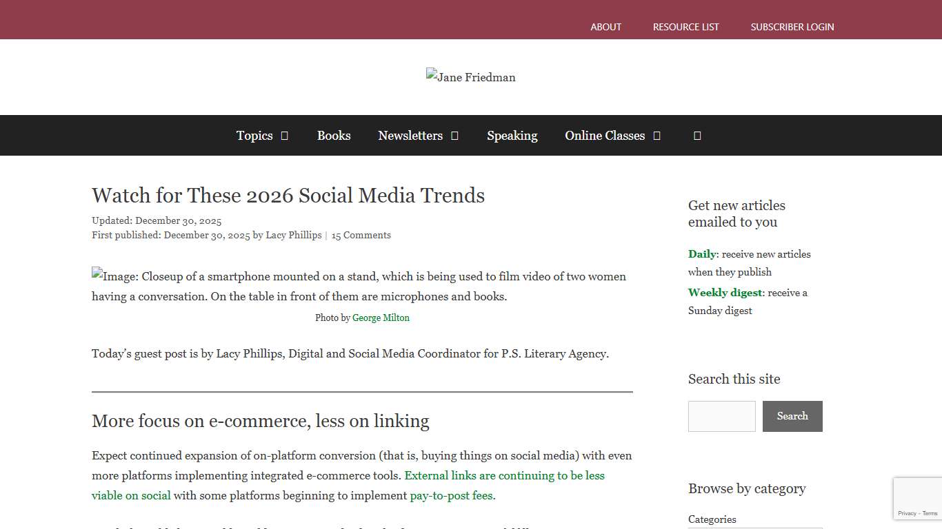 Watch for These 2026 Social Media Trends | Jane Friedman